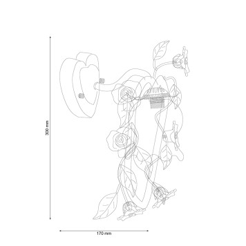 Бра Lucia Tucci Fiori di rose W110.1-2