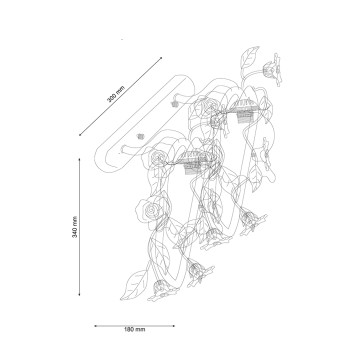 Бра Lucia Tucci Fiori di rose W110.2-1