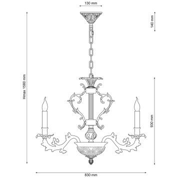 Люстра Lucia Tucci Firenze 1781.15.3 antique gold-1