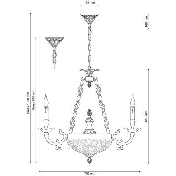 Люстра Lucia Tucci Firenze 1781.6.2 antique gold-1