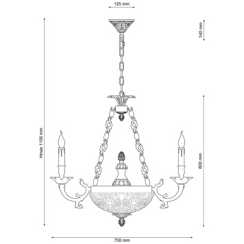 Люстра Lucia Tucci Firenze 1781.8.2 antique gold-1