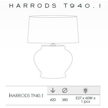 Лампа настольная Lucia Tucci Harrods T940.1-1
