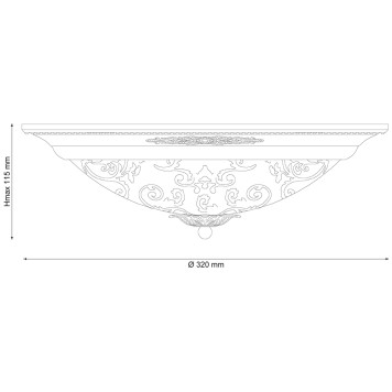 Светильник потолочный Lucia Tucci Lugo 142.2 R30 brown-1