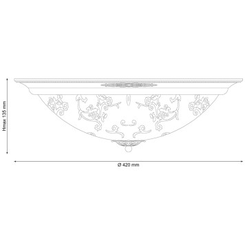 Светильник потолочный Lucia Tucci Lugo 142.3 R40 brown-1