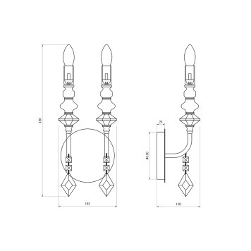 Бра Lucia Tucci Maya W4450.2 chrome-1
