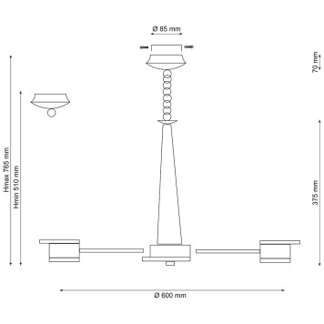 Люстра Lucia Tucci Natura 069.6 Led-1