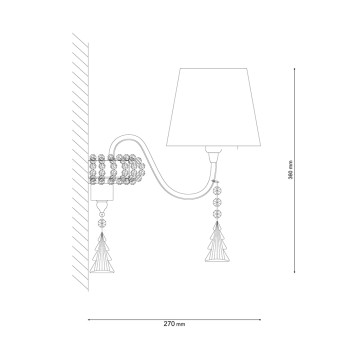 Бра Lucia Tucci Pelle Bianca W119.2-2