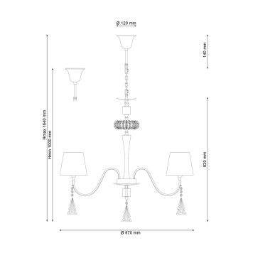 Люстра Lucia Tucci Pelle Nerre 120.8-2