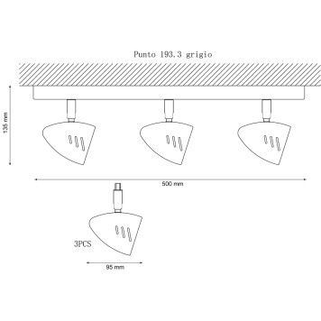 Спот Lucia Tucci Punto 193.3 grigio-1
