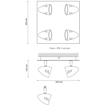Спот Lucia Tucci Punto 193.4 grigio-1
