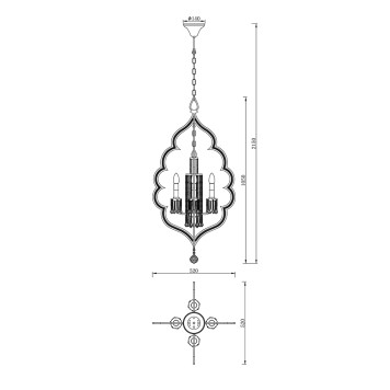 Люстра Lucia Tucci Tenerezza 5490.4 gold-1