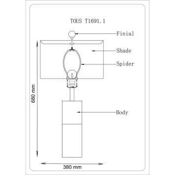 Лампа настольная Lucia Tucci Tous T1691.1-1