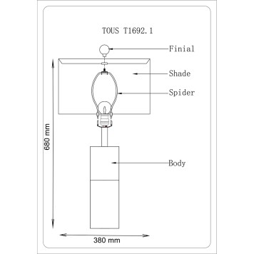 Лампа настольная Lucia Tucci Tous T1692.1-1