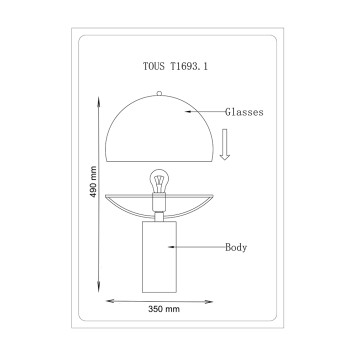 Лампа настольная Lucia Tucci Tous T1693.1-1