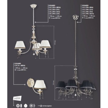 Люстра Kutek Lugano LUG-ZW-3(BZ/A)-1