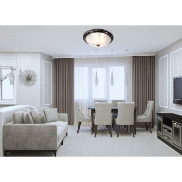 Светильник потолочный Lucia Tucci Lugo 142.6 R50 brown-2