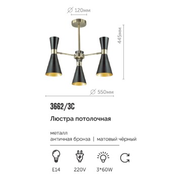 Светильник потолочный Lumion Quinn 3662/3C-2