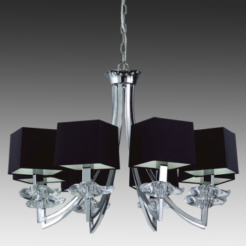 Люстра Mantra Akira Pantalla Negra 0780-1