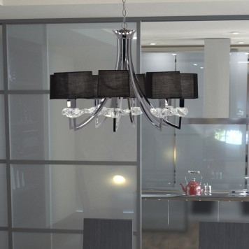 Люстра Mantra Akira Pantalla Negra 0780-3