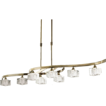 Люстра Mantra Cuadrax Cuero Optico 1106-1