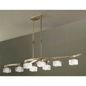 Люстра Mantra Cuadrax Cuero Optico 1106