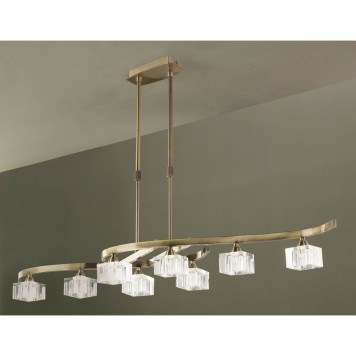 Люстра Mantra Cuadrax Cuero Optico 1106