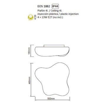 Светильник потолочный Mantra Eos 1882-6