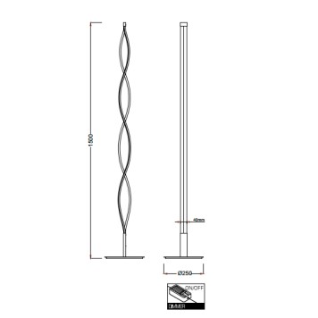 Торшер Mantra Sahara Brown Oxide 5401-5