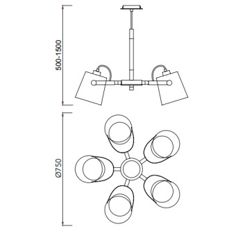 Люстра Mantra Nordica II 5460-7