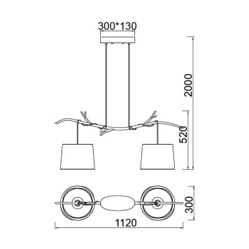 Люстра Mantra Sabina 6177-1