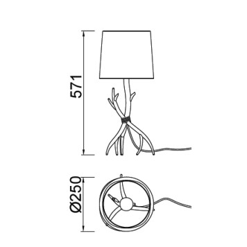 Лампа настольная Mantra Sabina 6181-1