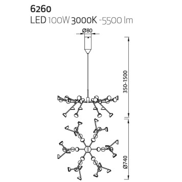 Люстра Mantra Adn 6260-5