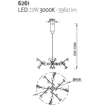Люстра Mantra Adn 6261-1