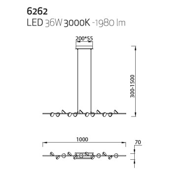 Люстра Mantra Adn 6262-2