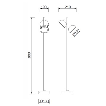 Уличный декоративный светильник Mantra Everest 6742-1
