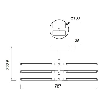 Светильник потолочный Mantra Torch 6827-1