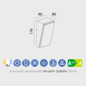 Уличный настенный светильник Mantra Solden 7072-1