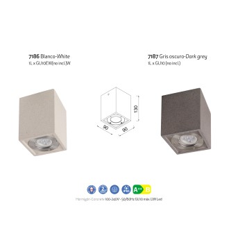 Уличный потолочный светильник Mantra Levi 7187-1