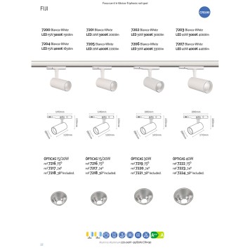 Трековый светильник Mantra Fuji 7200-2