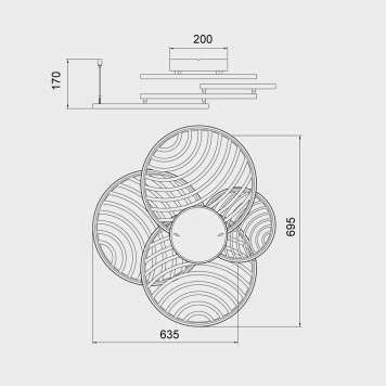Светильник настенно-потолочный Mantra Collage 7230-7