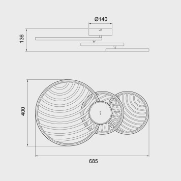 Светильник настенно-потолочный Mantra Collage 7233-6