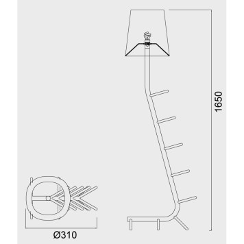 Торшер Mantra Centipede 7257-5