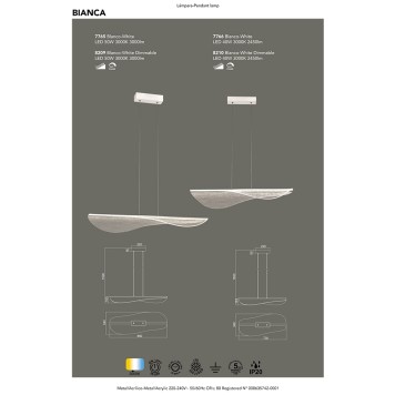 Светильник потолочный Mantra Bianca 7835-4