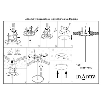 Основание потолочное утопленное Mantra Floron 7856-2
