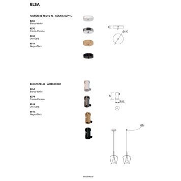 Люстра Mantra Elsa 8249+8265-9