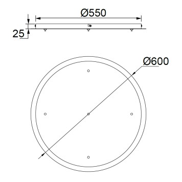 Потолочное основание для крепления подвесов Mantra Elsa 8272-11