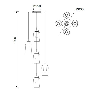 Люстра Mantra Nora 8283-18
