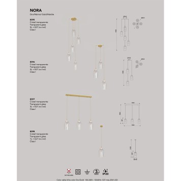 Люстра Mantra Nora 8285-15