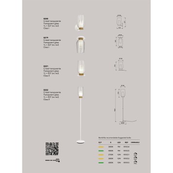 Торшер Mantra Nora 8290-15