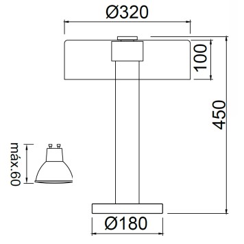 Лампа настольная Mantra Gin 8426-6